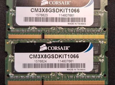 Corsair 8gb Ddr3 Laptop Ram Kit (2 X 4gb) - Cm3x8gsdkit1066
