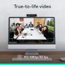 "Logitech C925e Business Webcam, HD 1080p/30fps Video, Light Correction, Autofocus, Clear Audio, Privacy Shutter, Works with Microsoft Teams, Google Meet, Skype, WebEx, Cisco - Black" Image 10
