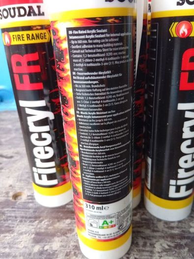 Brand New SOULDAL FIRECRYL FR fire-resistant Acrylic Sealant 28pcs