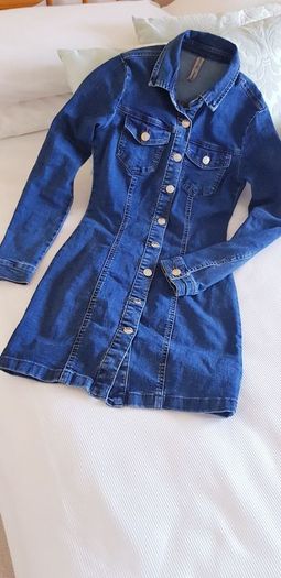 Denim Mini Dress - Size 6