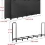 8FT Firewood Log Rack with Waterproof Cover  Heavy Duty Log Stores Outdoor and Indoor Metal Storage, Large Capacity (242 x 30.5 x 100CM) 600D Oxford Black Cover for Garden, Patio Image 2