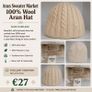 Aran Sweater Market 100% Wool Aran Hat Image 2