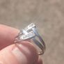 Sterling Silver Double Wishbone Engagement ring Image 2