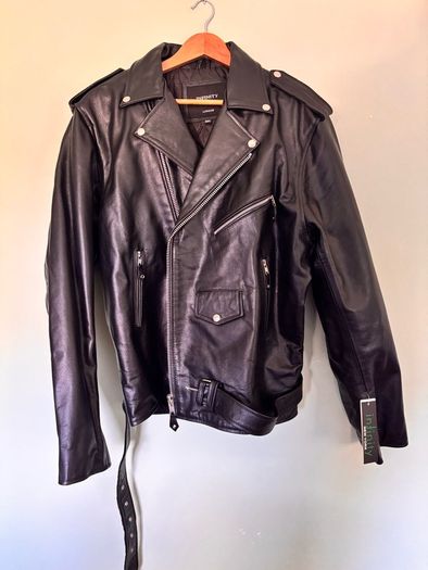 Infinity real leather biker jacket 3XL XXXL brand new with tags