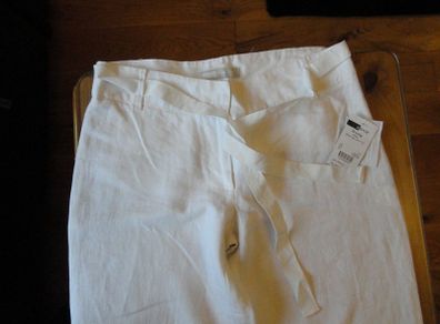 BNWT Size 10 White Linen Trousers