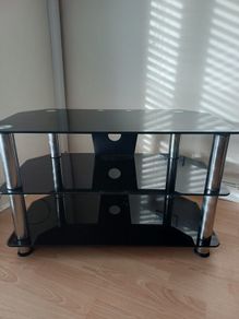Tv Table /Unit  Black Glass