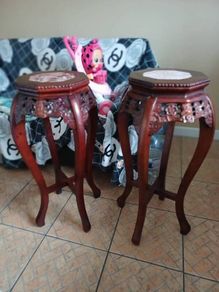 Vintage Rosewood Pedestal Stands