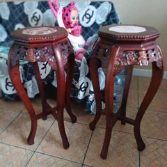 Vintage Rosewood Pedestal Stands