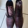 Ben ShermanMens Duke Leather Brogue Boots Waxy Brown Image 2