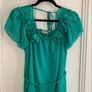 Awear green chiffon top with ruffled shoulders S / 36 / 8 Image 2
