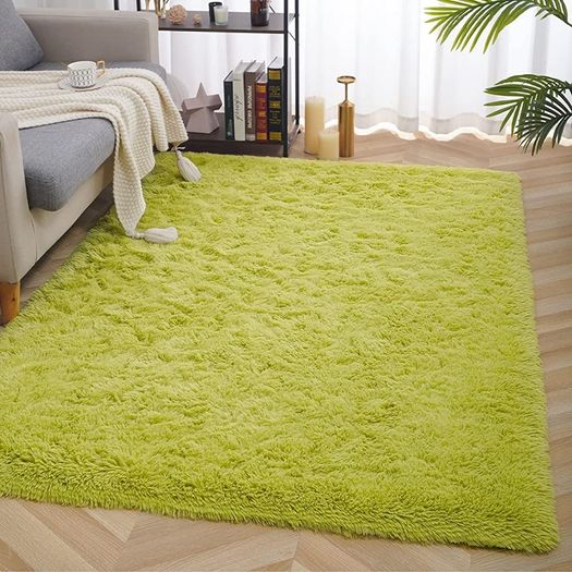 Super Soft Velvet Shag Area Rug Modern Indoor Fluffy Rugs, Cute Furry Bedroom Carpets, Suitable as Bedroom Rug Home Decor Nursery Rugs Kids Mat, 122 X 183cm Black MULTIPLE SIZES/COLOURS AVAILABLE (FREE SHIPPING)