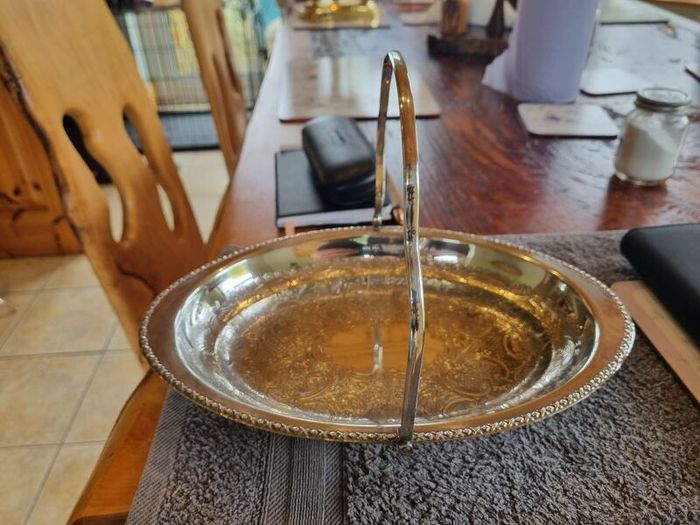 Silver plated serving dish