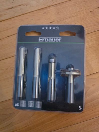New worktop jig and 4 piece new router cutter piece