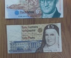 Irish Pound Notes  C Series 5 and 10 pound (Pre-Euro)