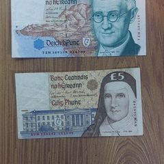 Irish Pound Notes  C Series 5 and 10 pound (Pre-Euro)