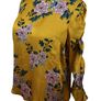 V By Very Ladies Mustard Yellow Floral Blouse With Long Rushed Sleeves Uk 16 Image 4
