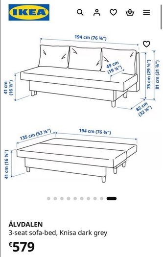 Sofa bed ikea never used