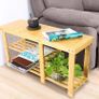 Bamboo Shoe Rack Bench 3 Tier Entryway Shoe Storage Organizer Shelf (FREE POSTAGE) Image 4