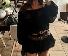 Amazing Leather Look Belt - adjustable size + matching earrings available
