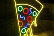 Pizza Neon Light Acrylic Led Sign Food Shape Neon Signs for Wall