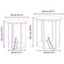 Side Table Set of 2, Sonoma Oak Wood and Metal Image 6