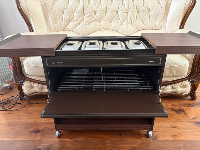 Philips Hostess Trolley Vintage Food Warmer on Wheels