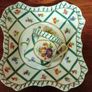 Vintage Paris Royal 'Green Garden' Square Plate and Demitasse Cup. Image 5