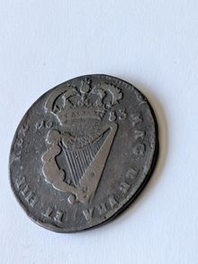 1683 Irish Halfpenny, Charles 11
