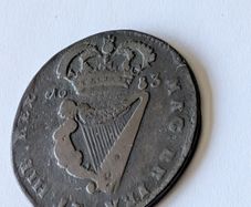 1683 Irish Halfpenny, Charles 11