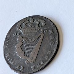 1683 Irish Halfpenny, Charles 11