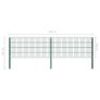 Fence Panel with Posts Iron 3.4x0.8 m Green Image 5