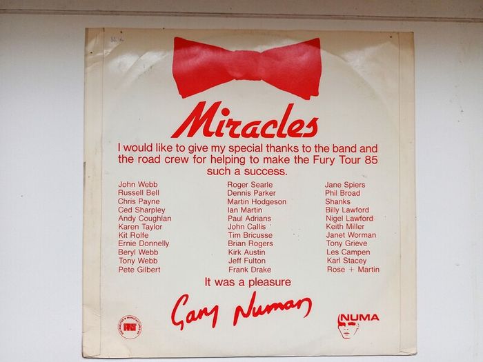 Miracles  Gary Numan 12,, Single 1985