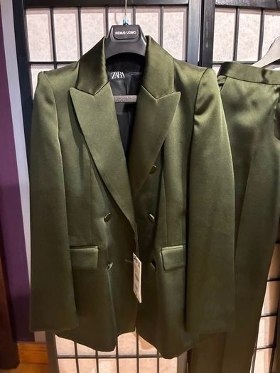 Dark forest green trouser suit size XS