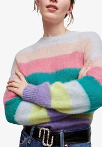 Maje Meussa Striped Knitted Jumper
