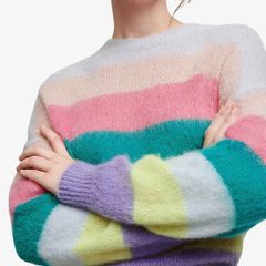 Maje Meussa Striped Knitted Jumper
