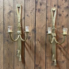 ON SALE ! Was 395 Now 330 !! Beautiful Pair of Large French Wall Lights