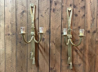 ON SALE ! Was 395 Now 330 !! Beautiful Pair of Large French Wall Lights