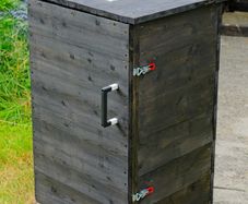 Custom Handmade Wooden Cold Smoker, On Wheels (Pellet & Wood Chips)