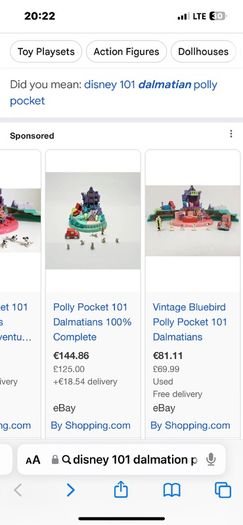 Vintage 1996 Disney Polly pocket 101 Dalmatians