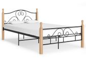 Bed Frame Black Metal 120x200 cm