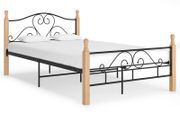 Bed Frame Black Metal 120x200 cm