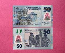 Nigeria  50 Naira  2009  . ( UNCIRCULATED ) Pick  40a. Polymer / Plastic.
