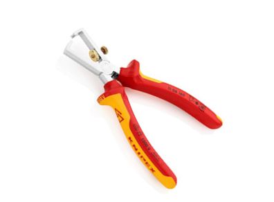Knipex Insulation Stripper with opening spring, universal chrome-plated