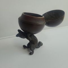 Lovely Antique Fox Inkwell