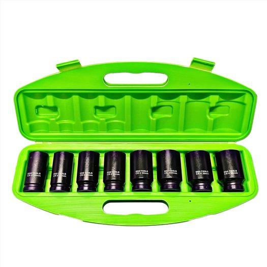 8pc 3/4 -Inch DR 6PT Deep Impact Sockets Metric