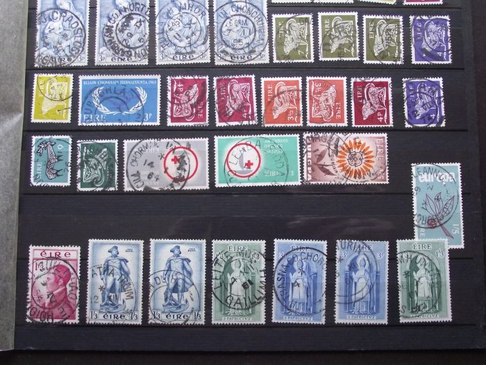 A huge collection of postal cancellations on Irish stamps