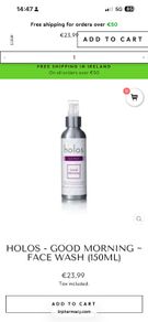 HOLOS good morning face wash new 150ml