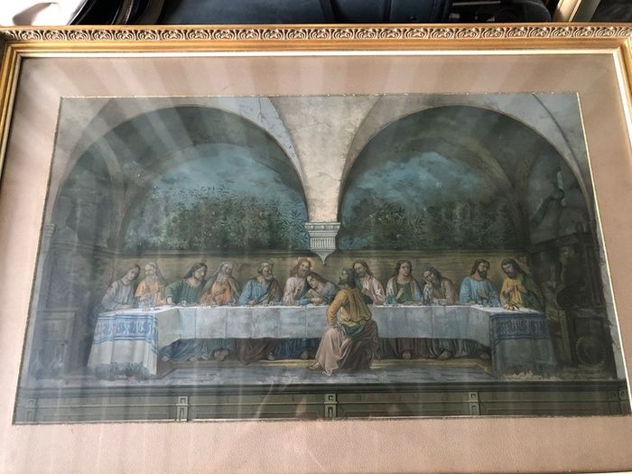 Antique The Last Supper (Ghirlandaio) Arundel Society Chromolithograph