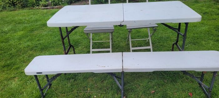table,bench chairs outdoor
