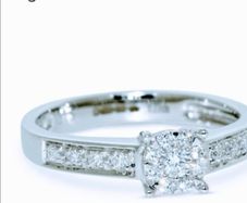 9 CT White Gold Multi Diamond Ring